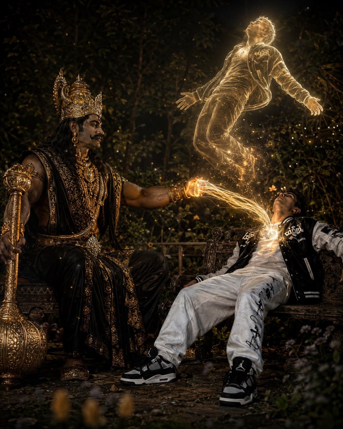 Yamraj Soul Extraction – Fantasy Scene - Fantasy / Mythological AI Image Prompt