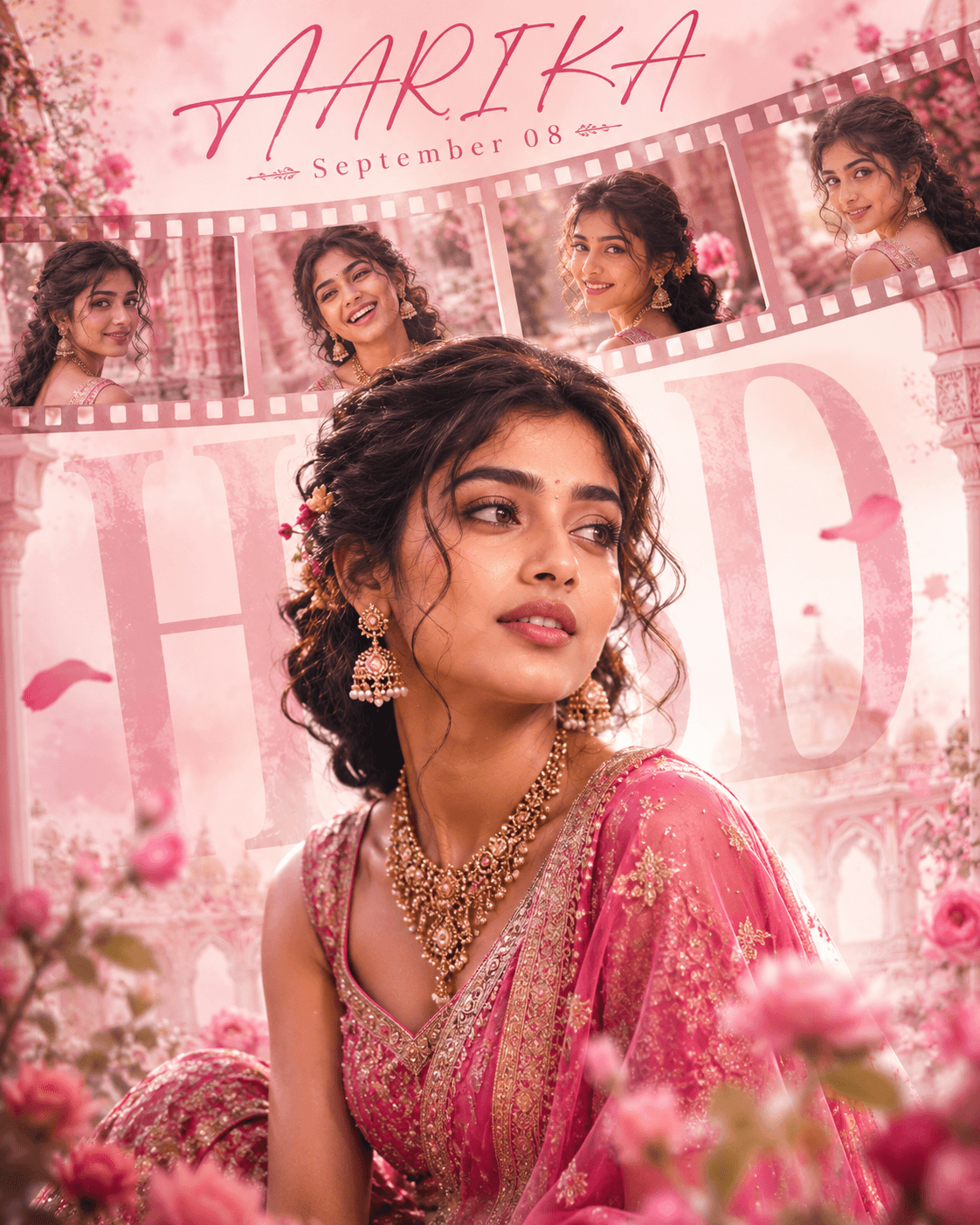 Bollywood Birthday Poster - Birthday Poster AI Image Prompt